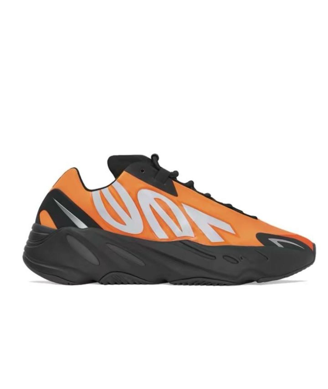 ADIDAS YEEZY Оранжевое текстильные низкие кроссовки / кеды, фото 6