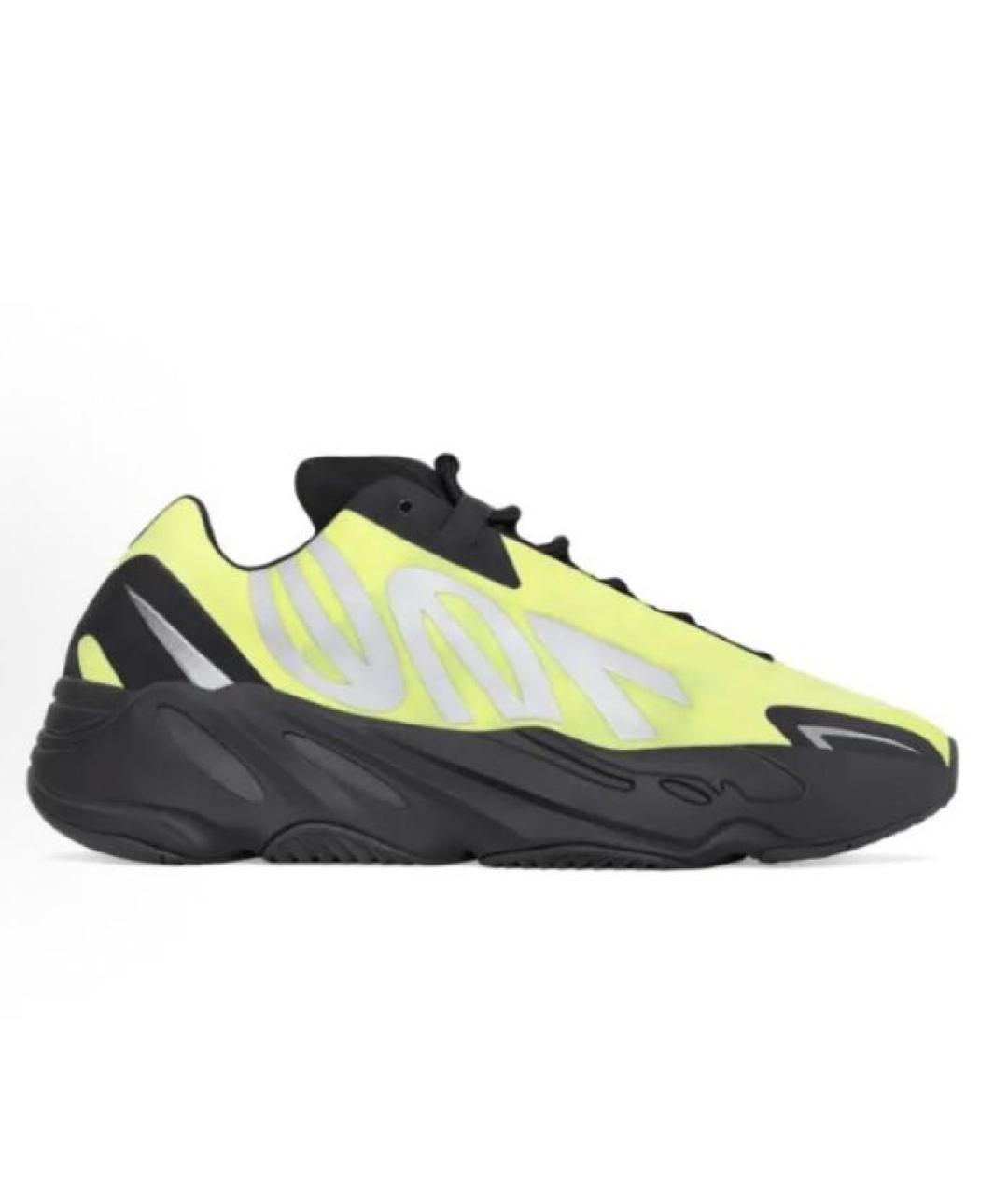 ADIDAS YEEZY Салатовые текстильные низкие кроссовки / кеды, фото 1