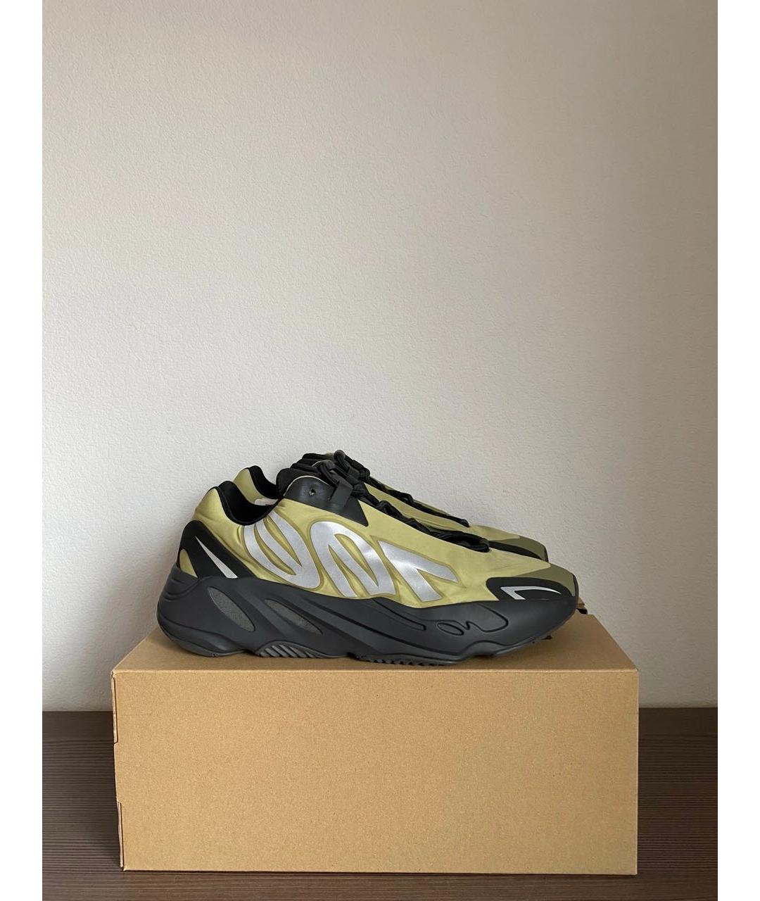 ADIDAS YEEZY Салатовые текстильные низкие кроссовки / кеды, фото 3