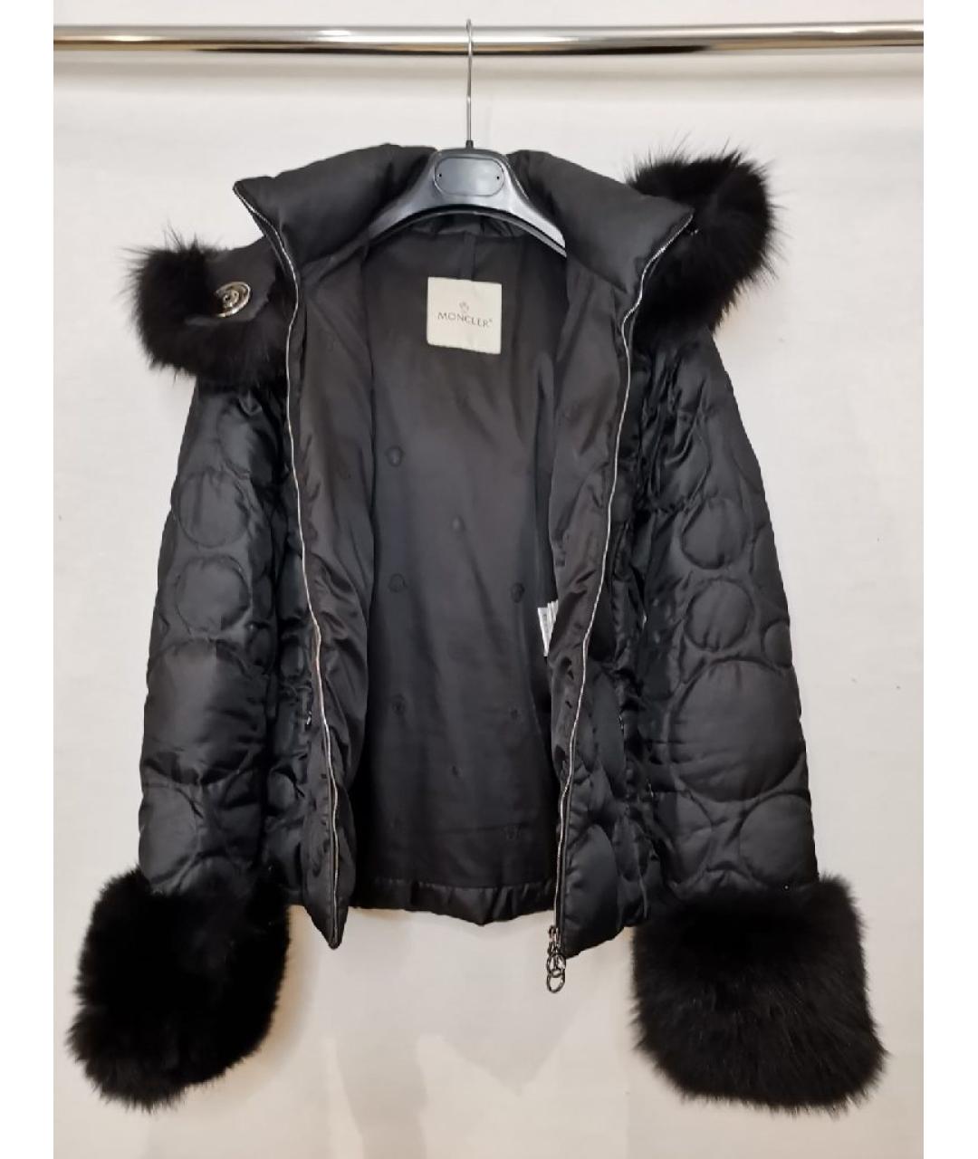 MONCLER Черная полиэстеровая куртка, фото 3