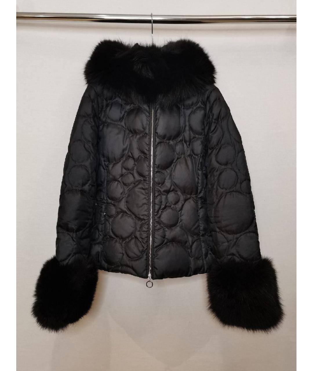 MONCLER Черная полиэстеровая куртка, фото 10