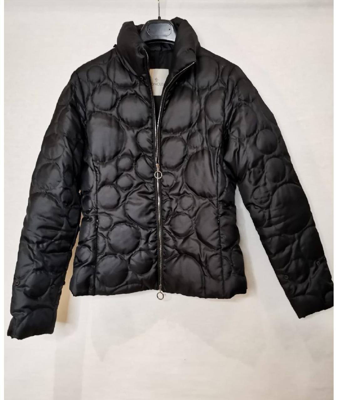 MONCLER Черная полиэстеровая куртка, фото 4