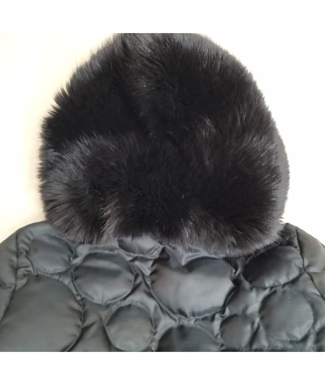 MONCLER Черная полиэстеровая куртка, фото 7