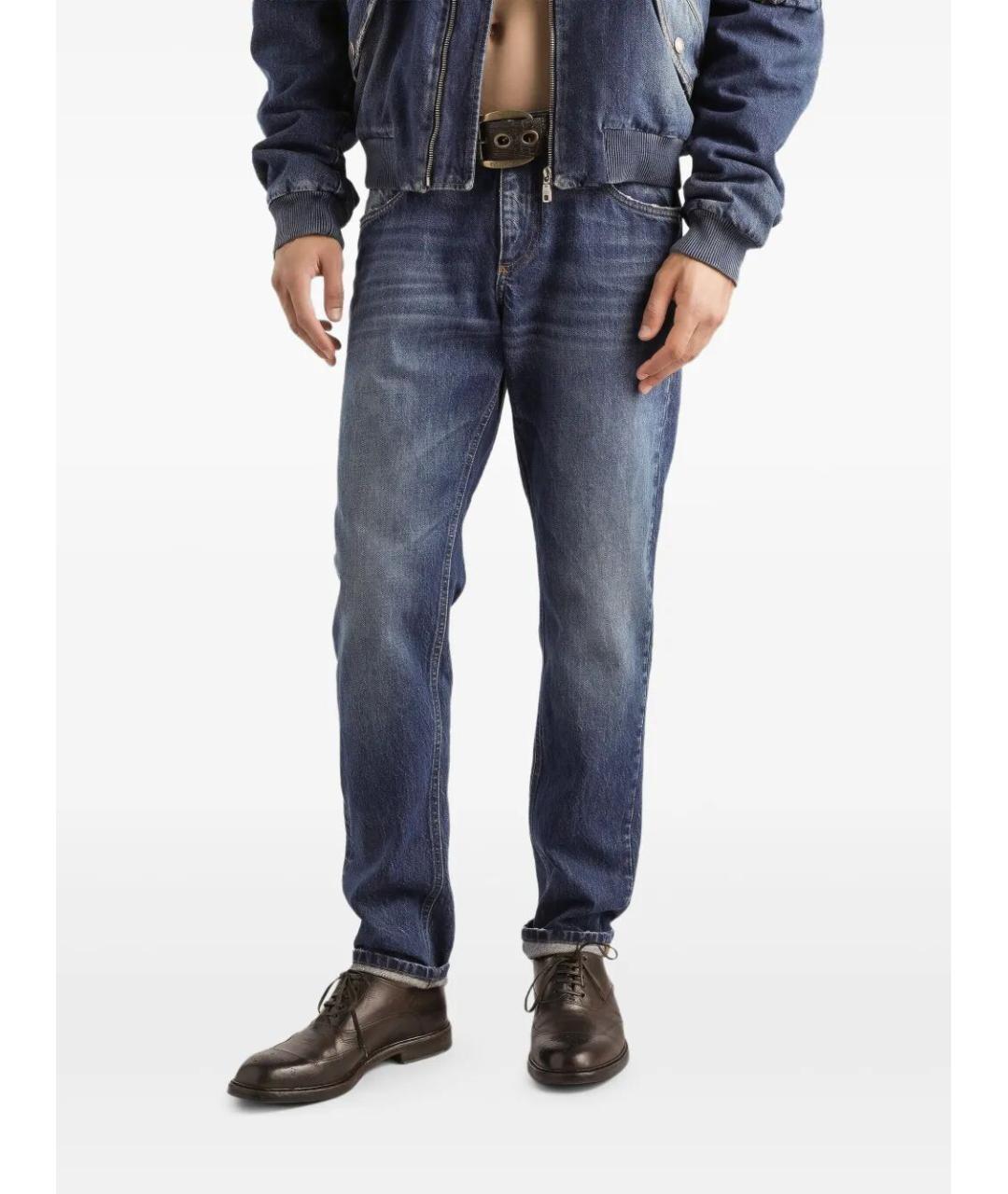 DOLCE&GABBANA Синие хлопковые джинсы скинни, фото 5