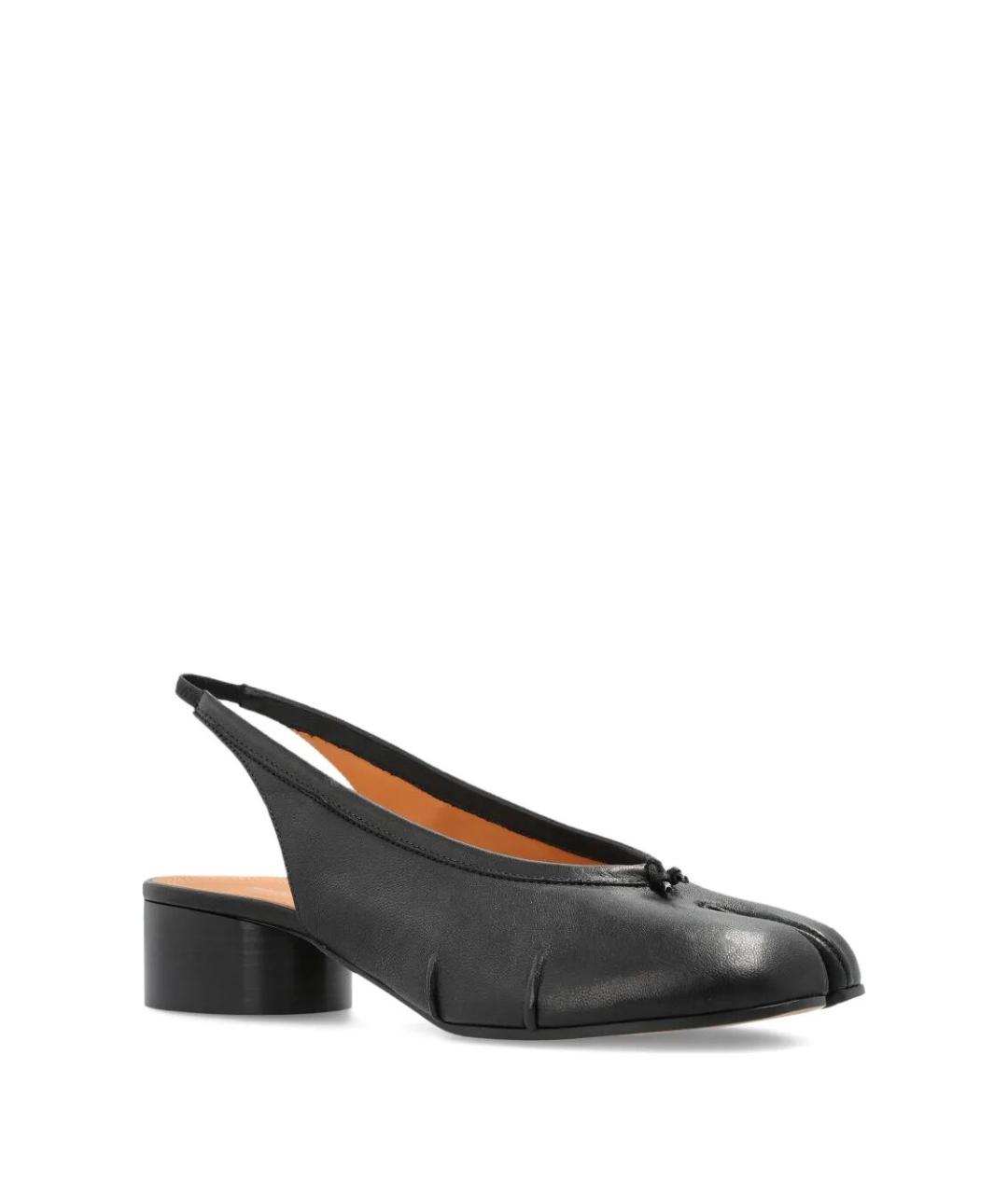 MAISON MARGIELA Черные кожаные туфли, фото 3