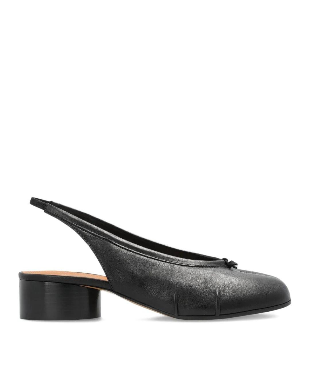 MAISON MARGIELA Черные кожаные туфли, фото 1