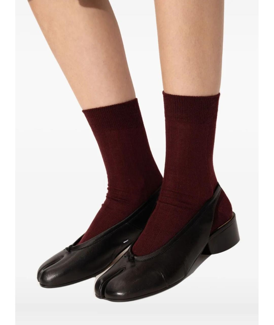 MAISON MARGIELA Черные кожаные туфли, фото 2