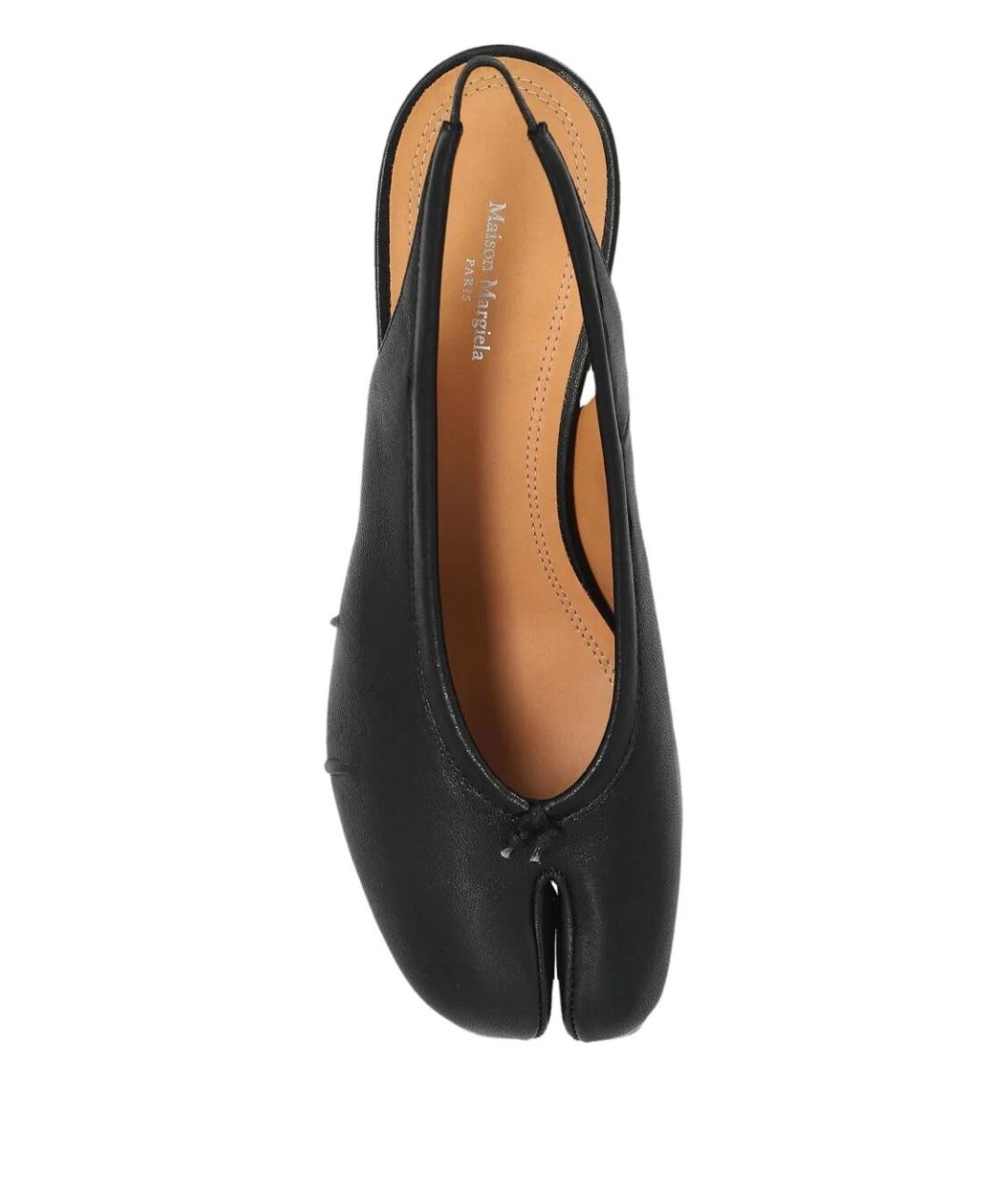 MAISON MARGIELA Черные кожаные туфли, фото 5