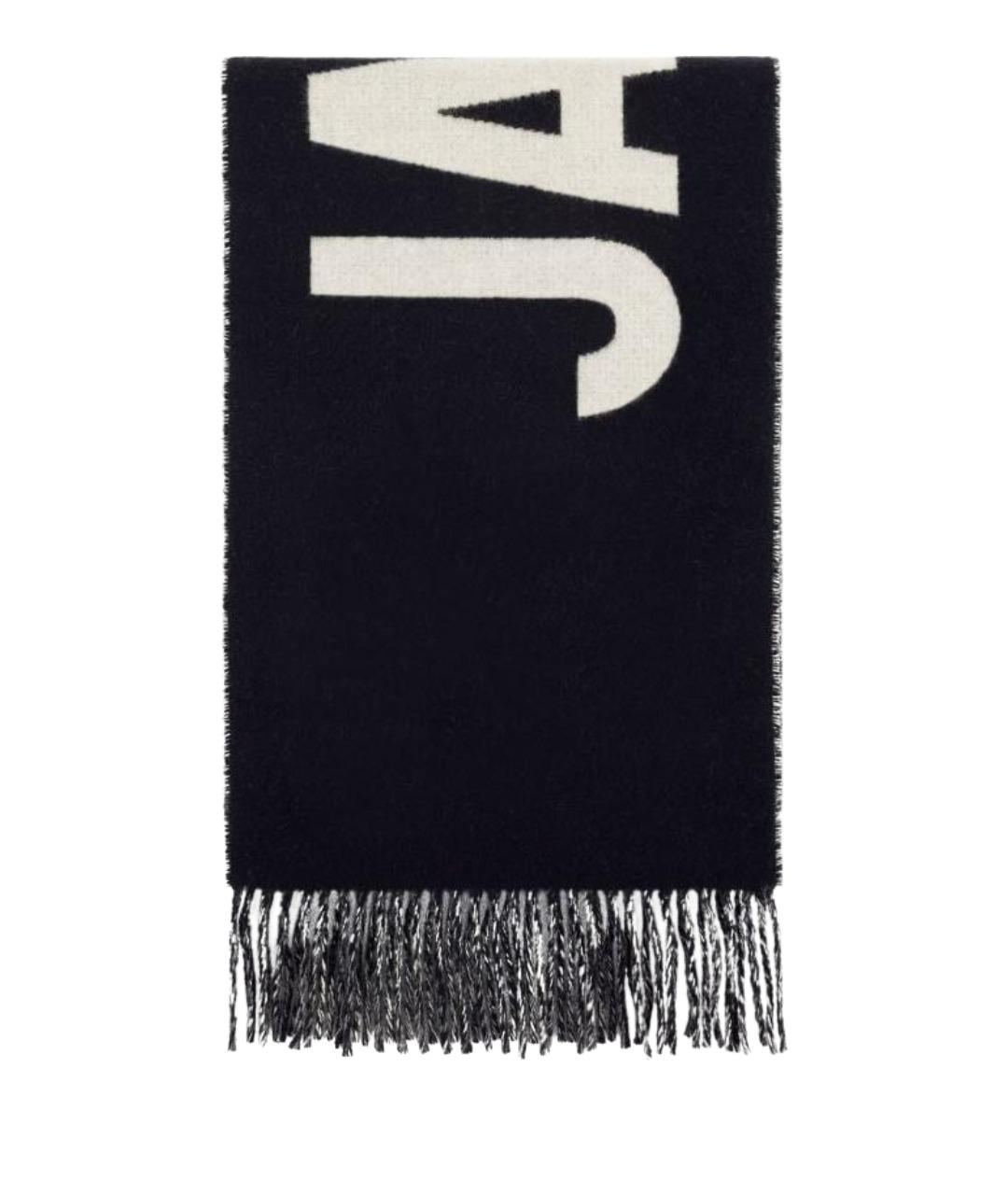 JACQUEMUS Черный шелковый шарф, фото 1