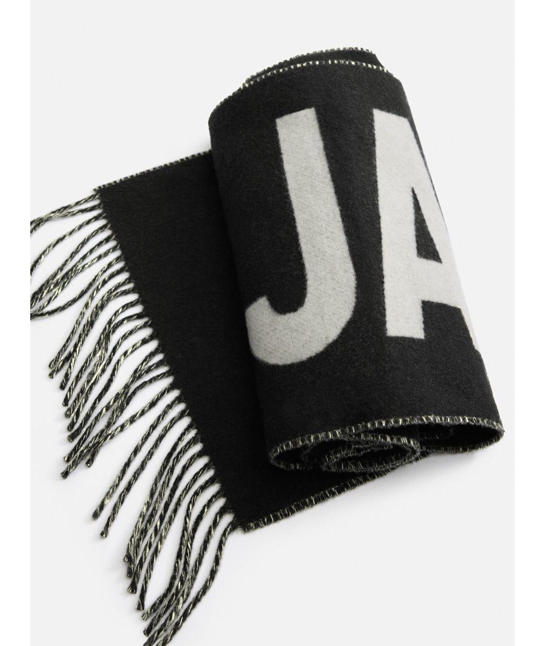 JACQUEMUS Черный шелковый шарф, фото 3