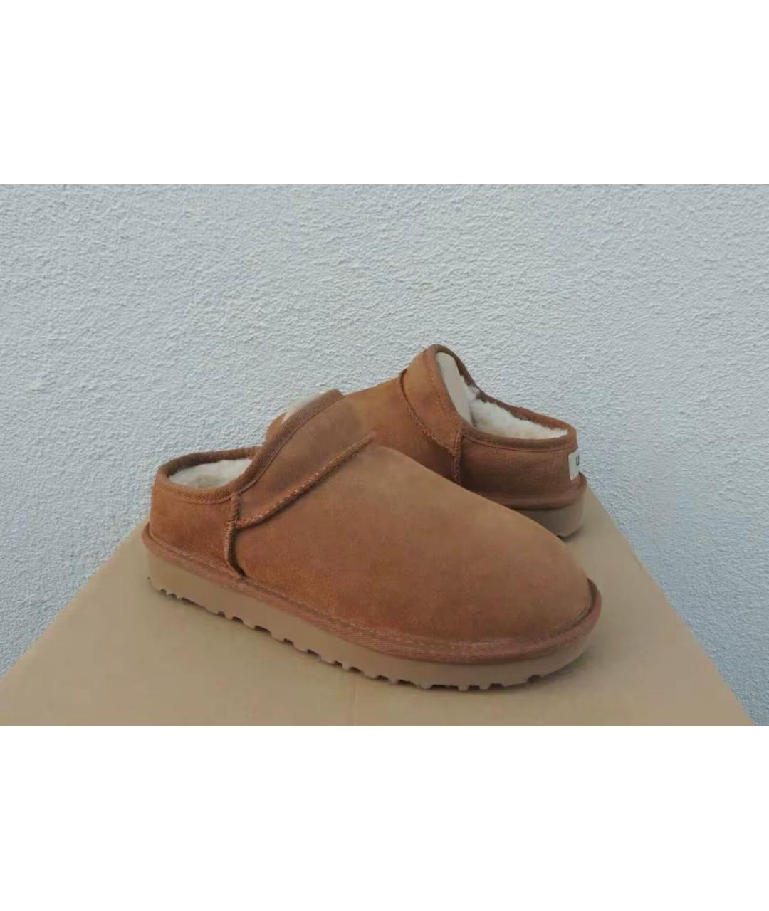 UGG AUSTRALIA Коричневые замшевые сабо, фото 6