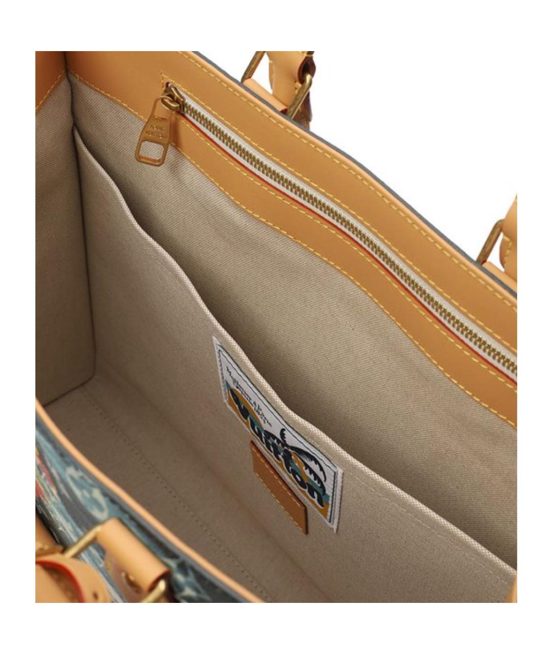 LOUIS VUITTON Темно-синяя сумка тоут, фото 5