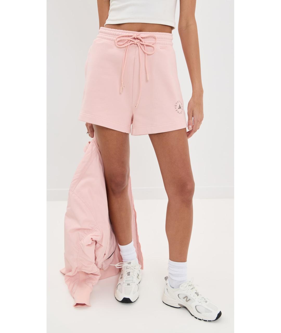 ADIDAS BY STELLA MCCARTNEY Розовые хлопковые шорты, фото 6