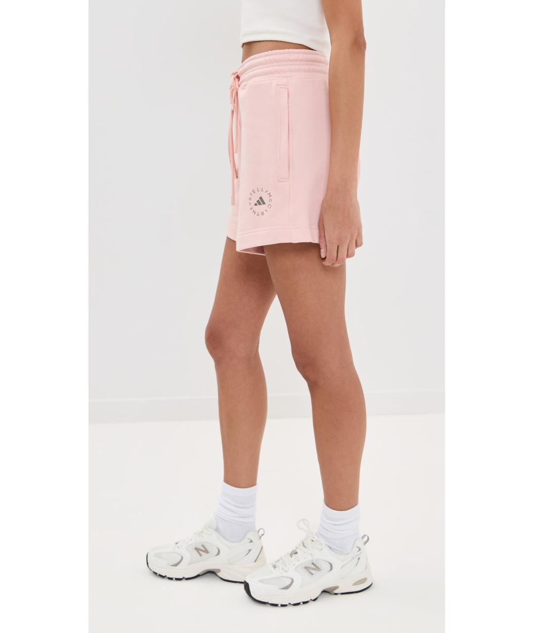 ADIDAS BY STELLA MCCARTNEY Розовые хлопковые шорты, фото 3