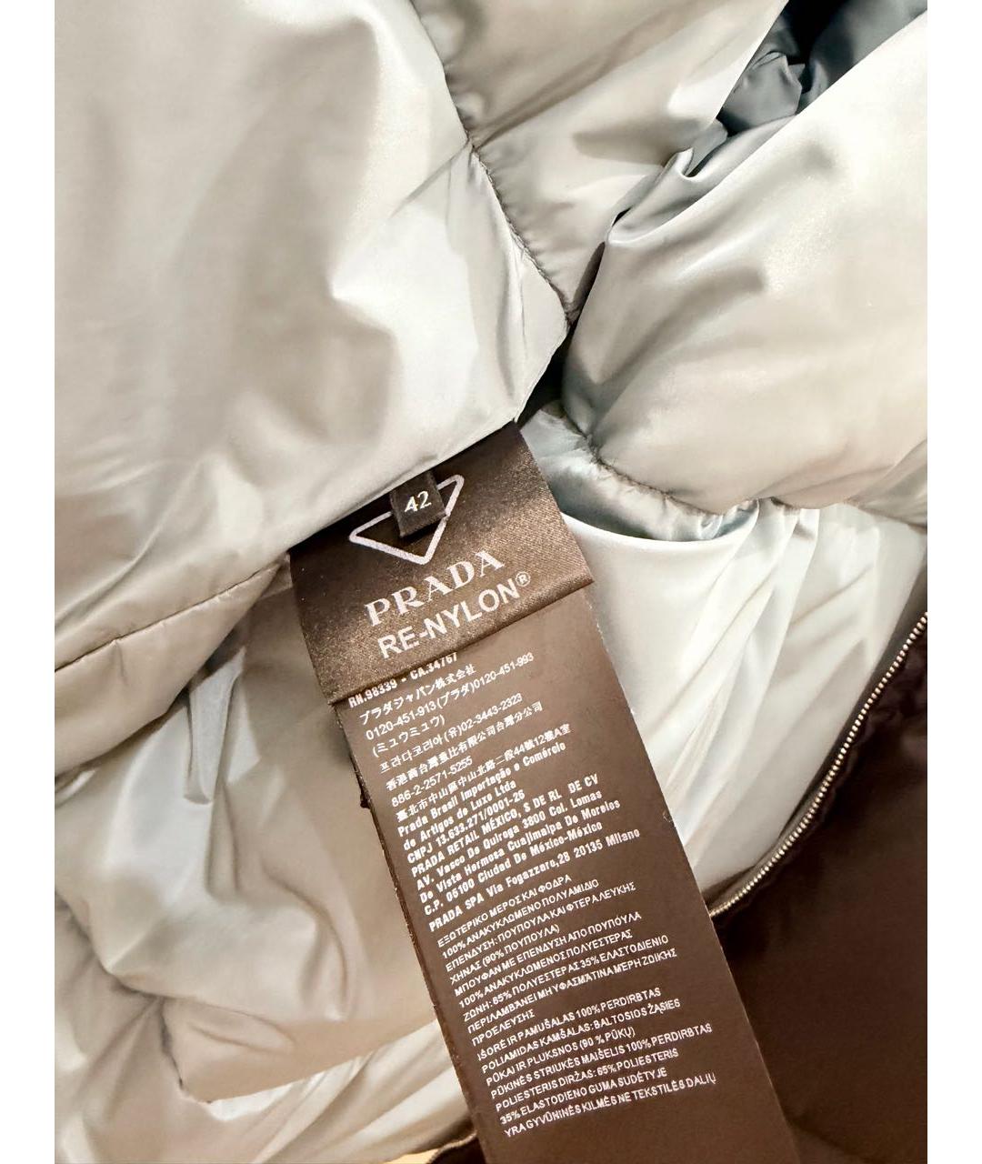 PRADA Черный полиамидовый пуховик, фото 3