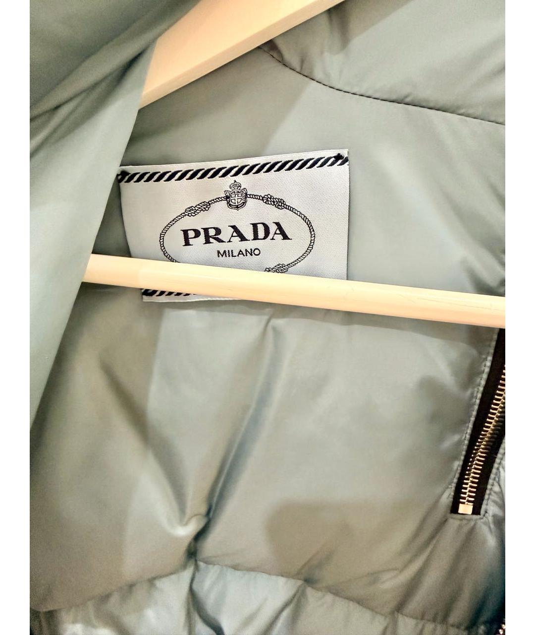 PRADA Черный полиамидовый пуховик, фото 4