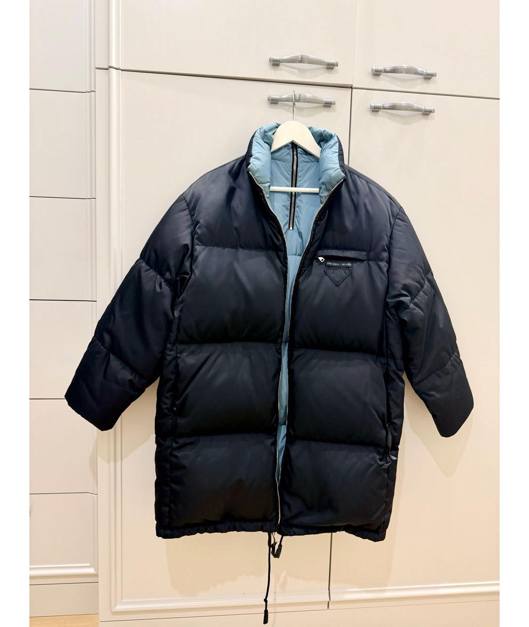 PRADA Черный полиамидовый пуховик, фото 5