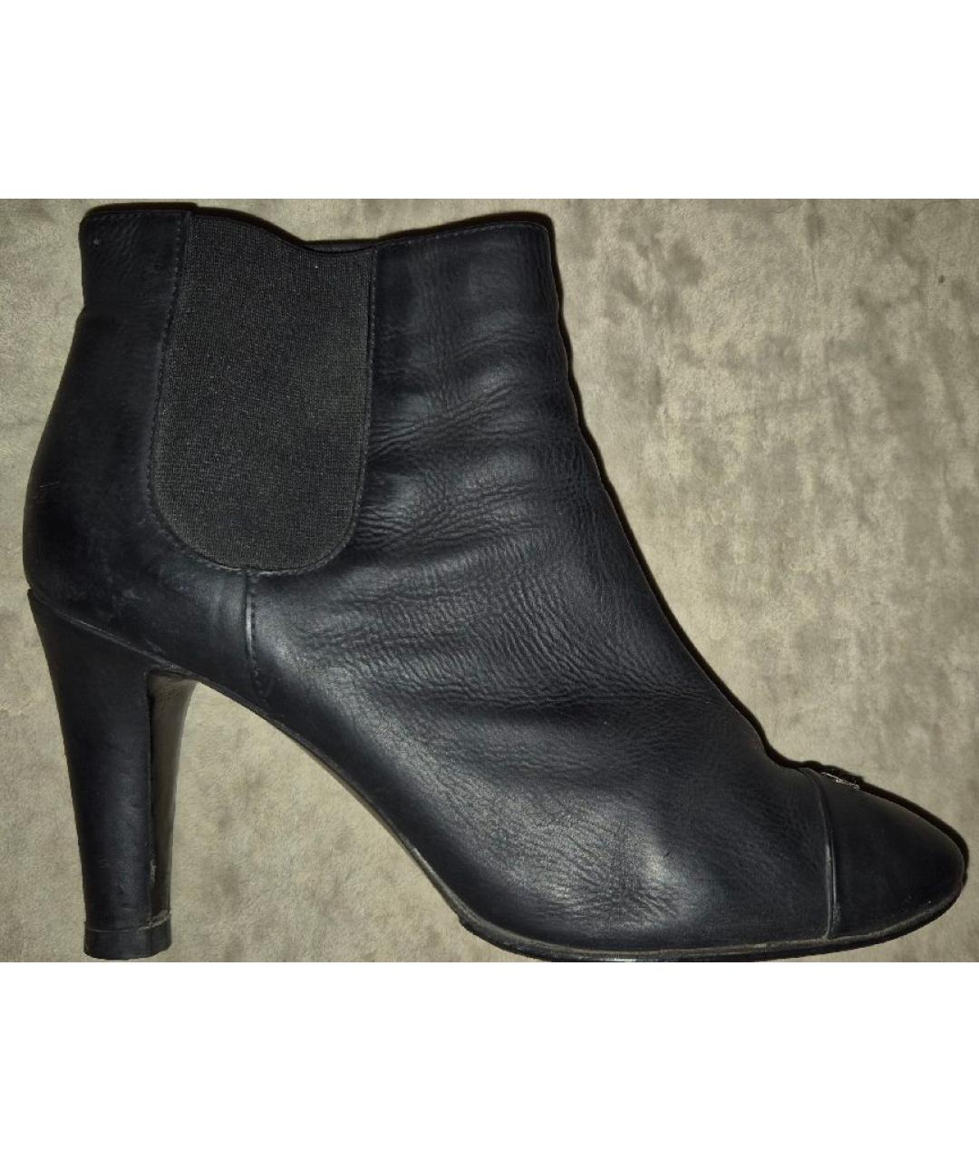 CHANEL Черные кожаные ботильоны, фото 7