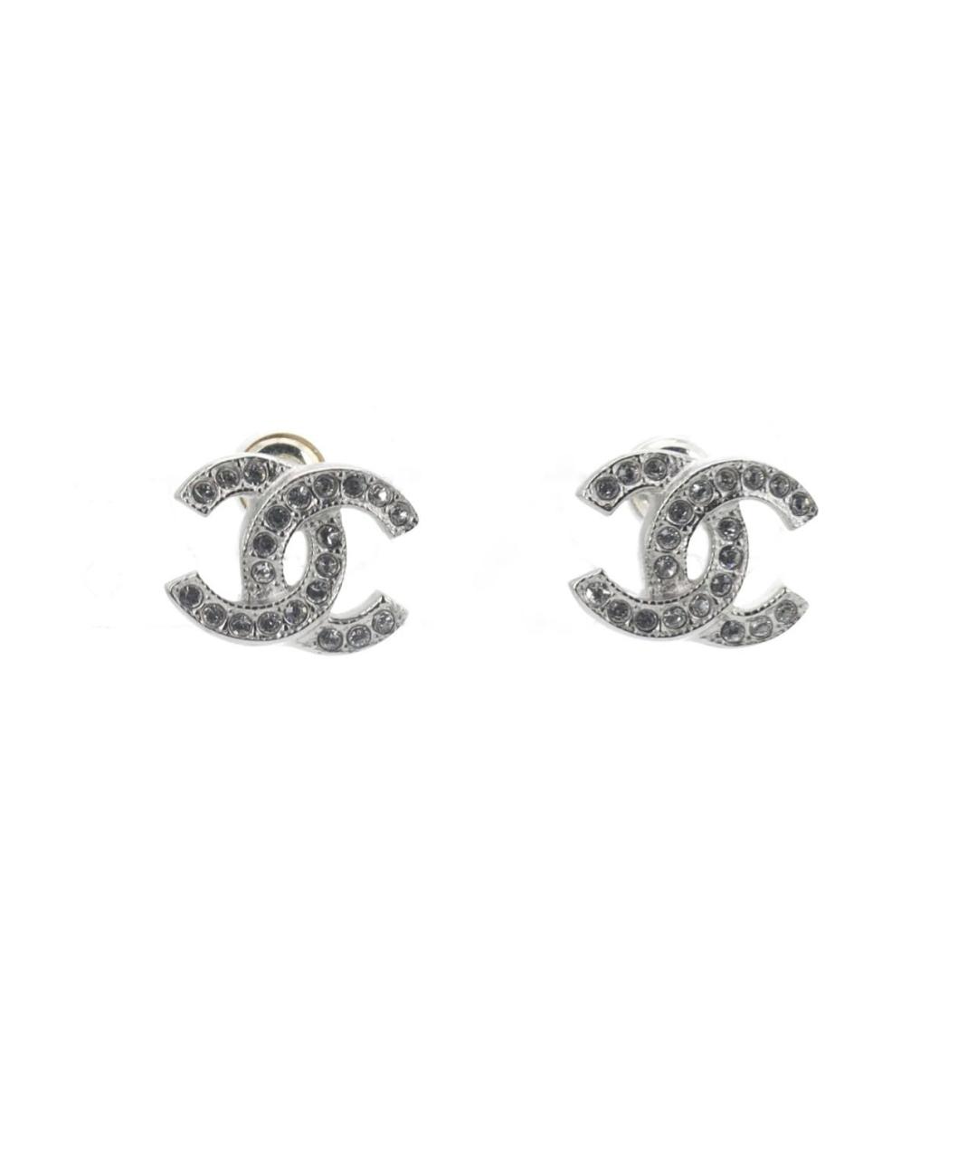 CHANEL Серебряные металлические серьги, фото 1
