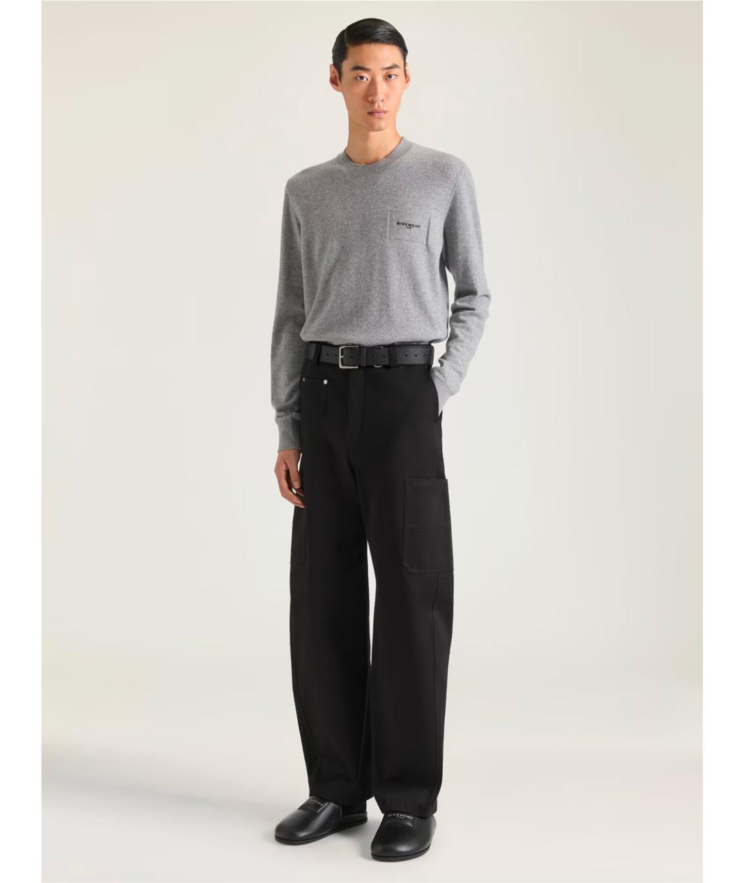 GIVENCHY Черные хлопковые повседневные брюки, фото 2