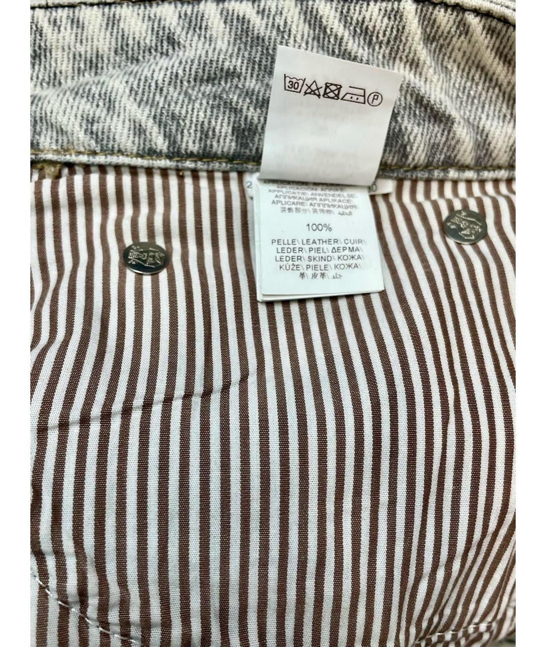 BRUNELLO CUCINELLI Серые хлопковые прямые джинсы, фото 3