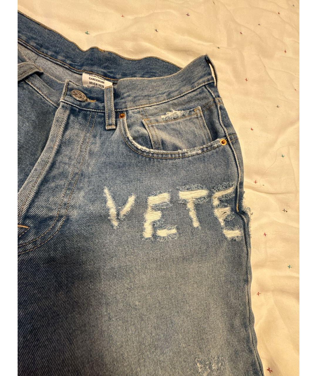 VETEMENTS Голубые прямые джинсы, фото 4