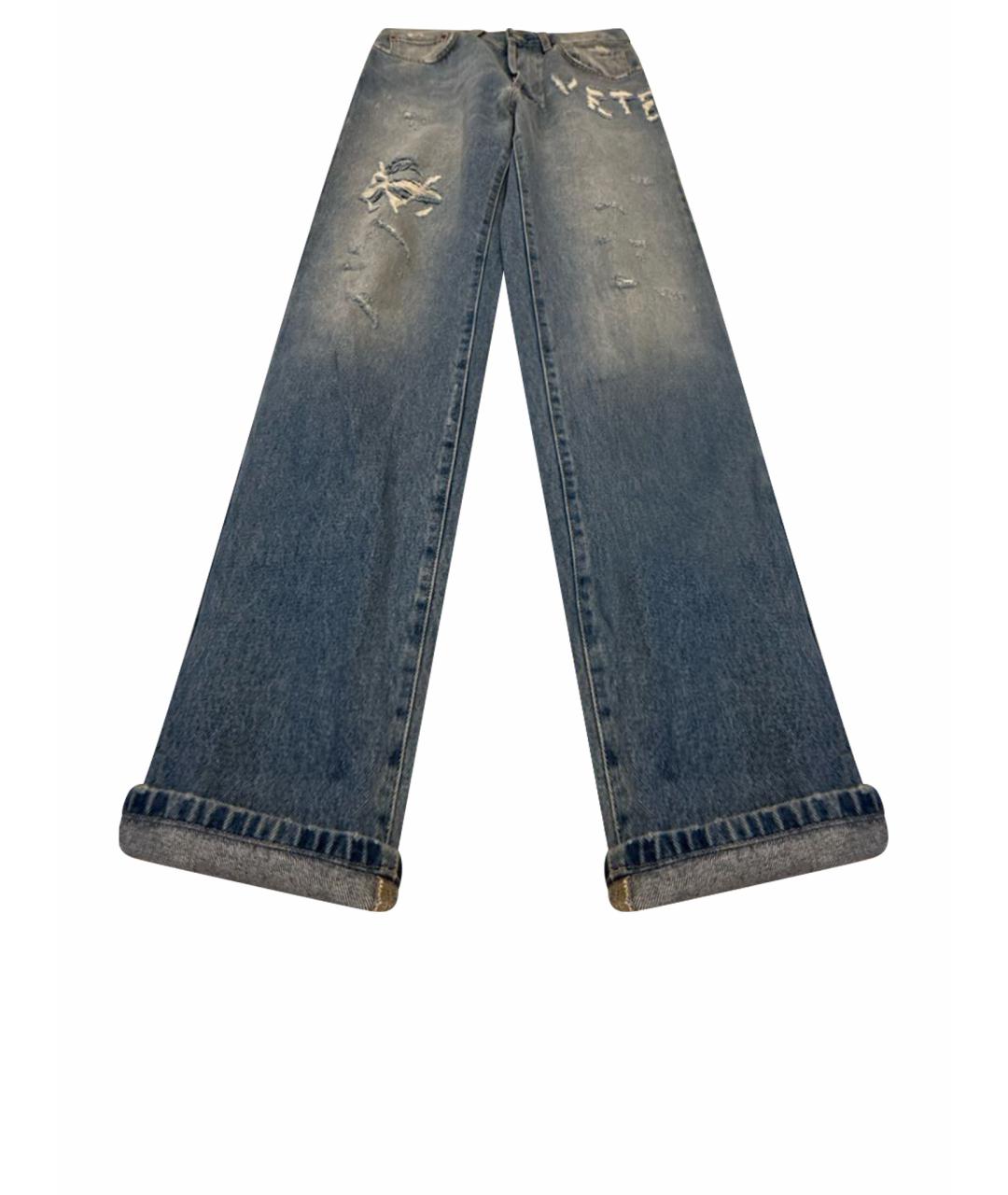 VETEMENTS Голубые прямые джинсы, фото 1