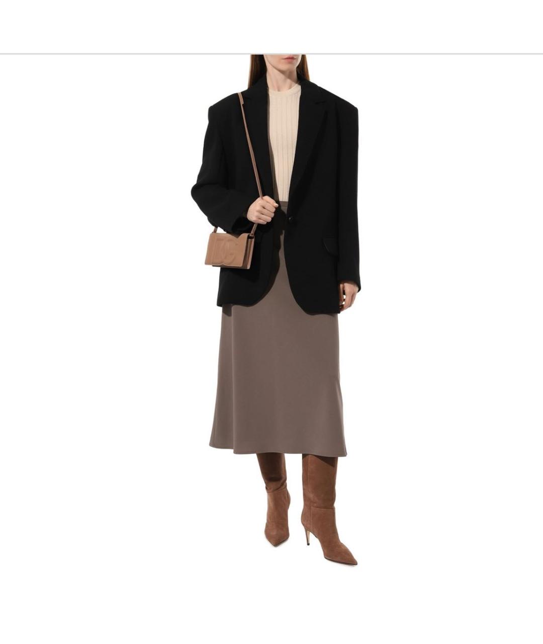 DOLCE&GABBANA Коричневая кожаная сумка через плечо, фото 5