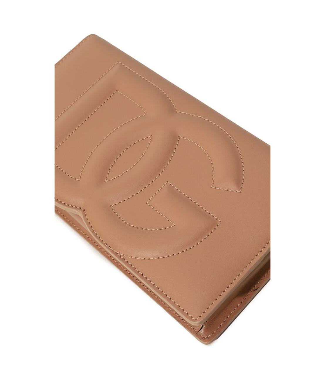 DOLCE&GABBANA Коричневая кожаная сумка через плечо, фото 2