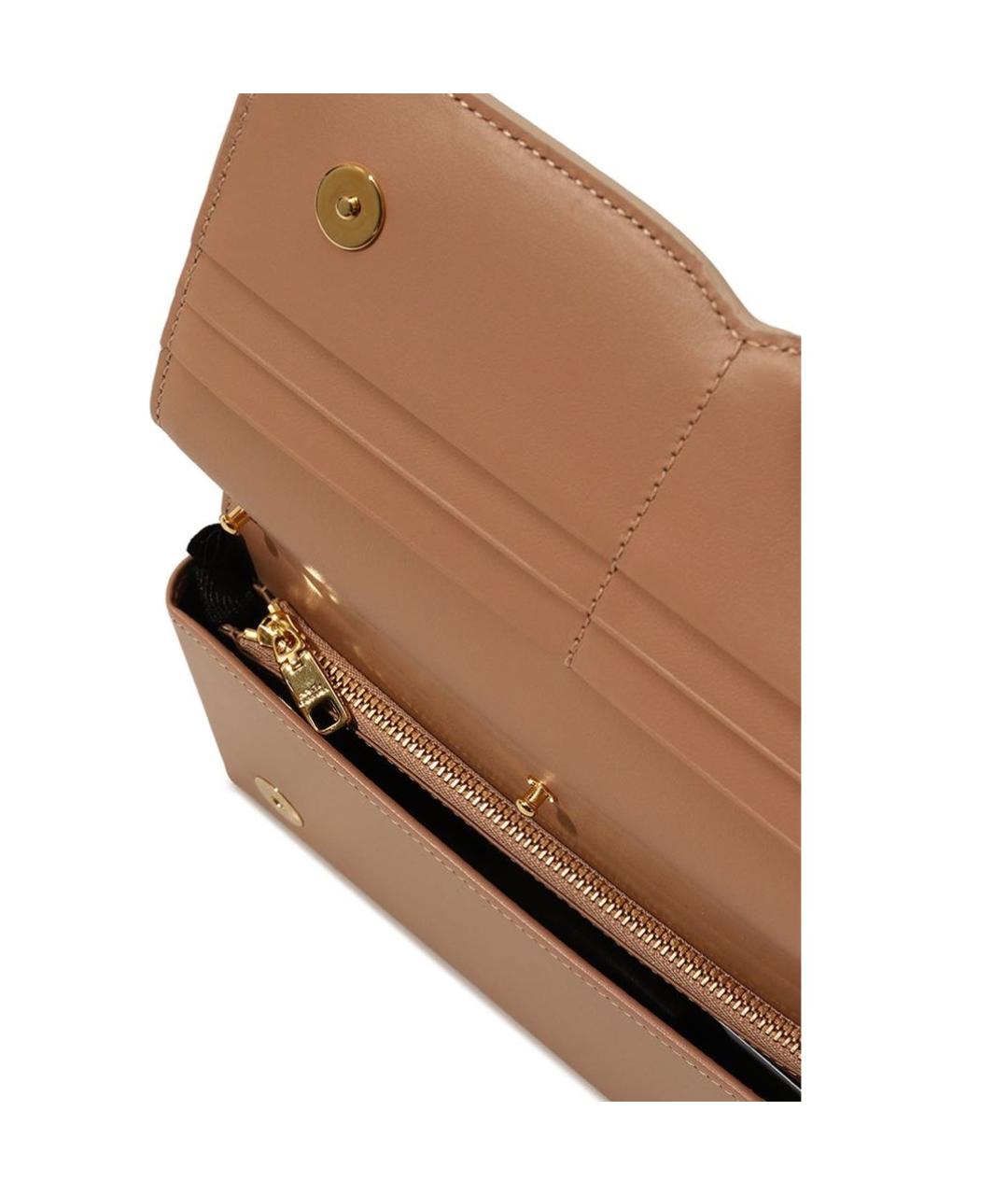 DOLCE&GABBANA Коричневая кожаная сумка через плечо, фото 4