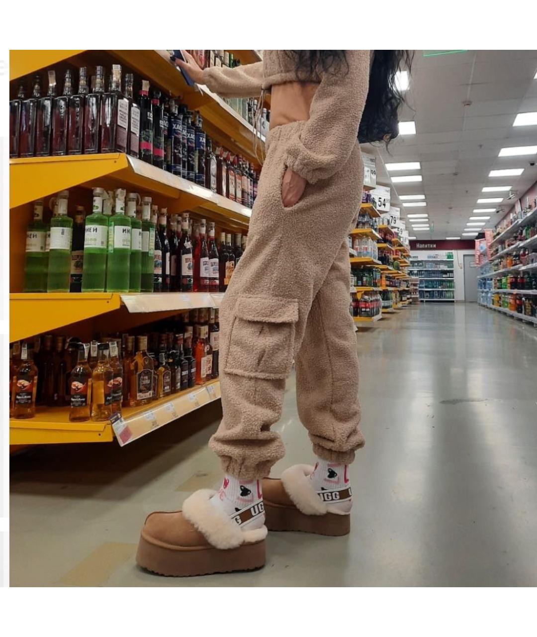 UGG AUSTRALIA Бежевые замшевые сабо, фото 8