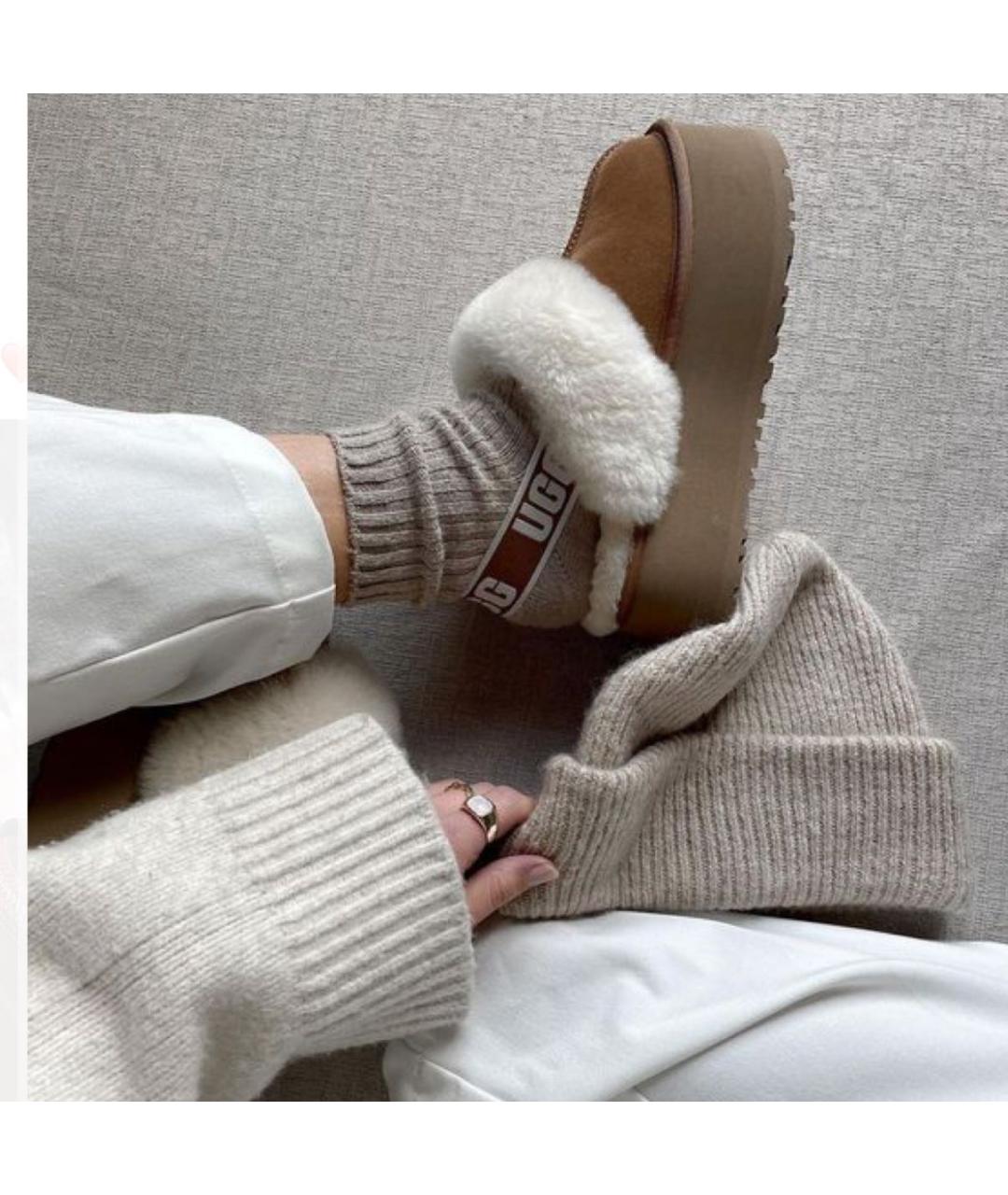 UGG AUSTRALIA Бежевые замшевые сабо, фото 6