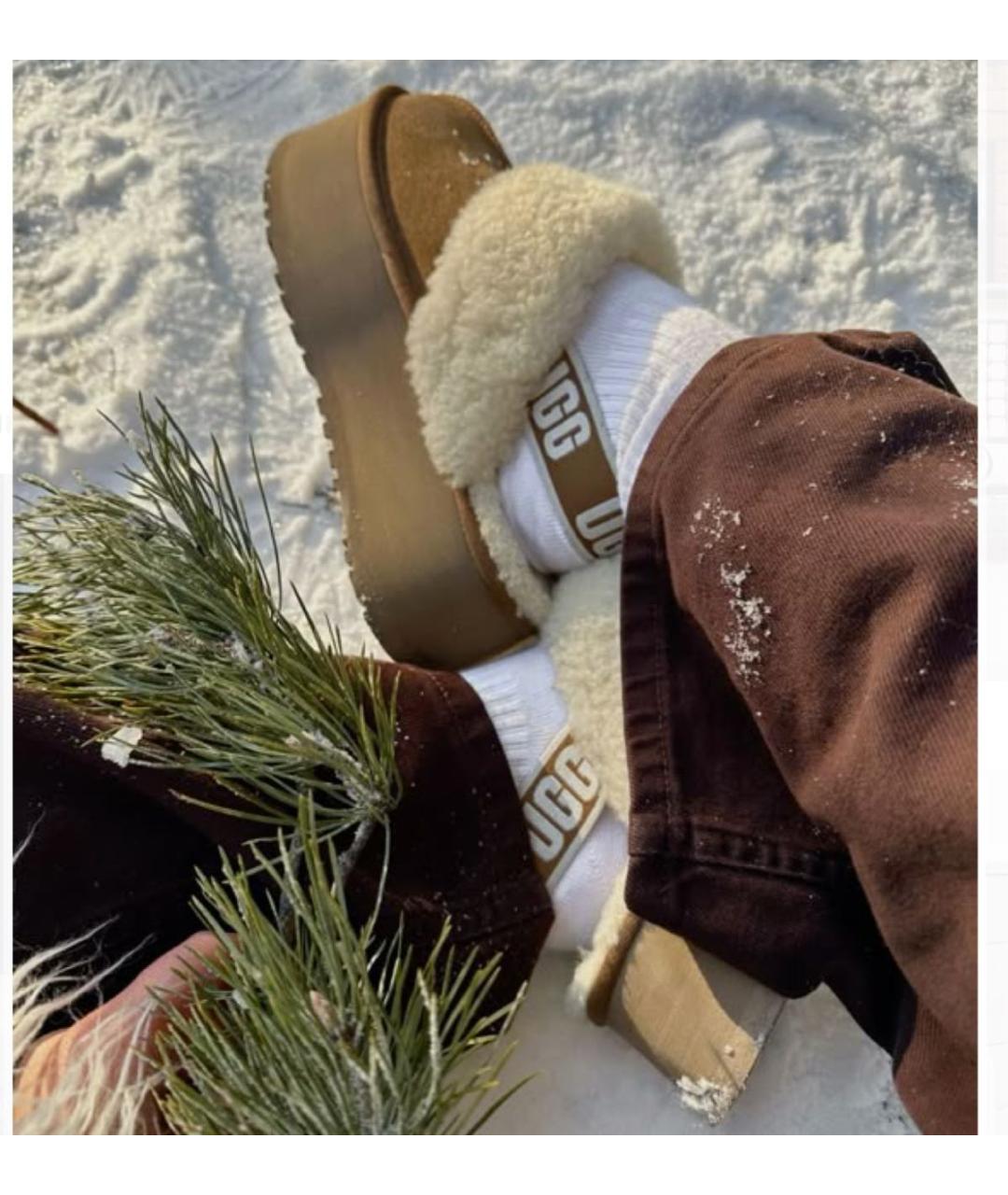 UGG AUSTRALIA Бежевые замшевые сабо, фото 7