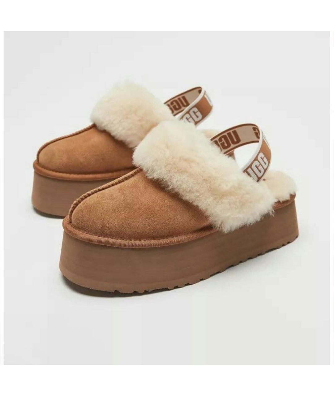 UGG AUSTRALIA Бежевые замшевые сабо, фото 2