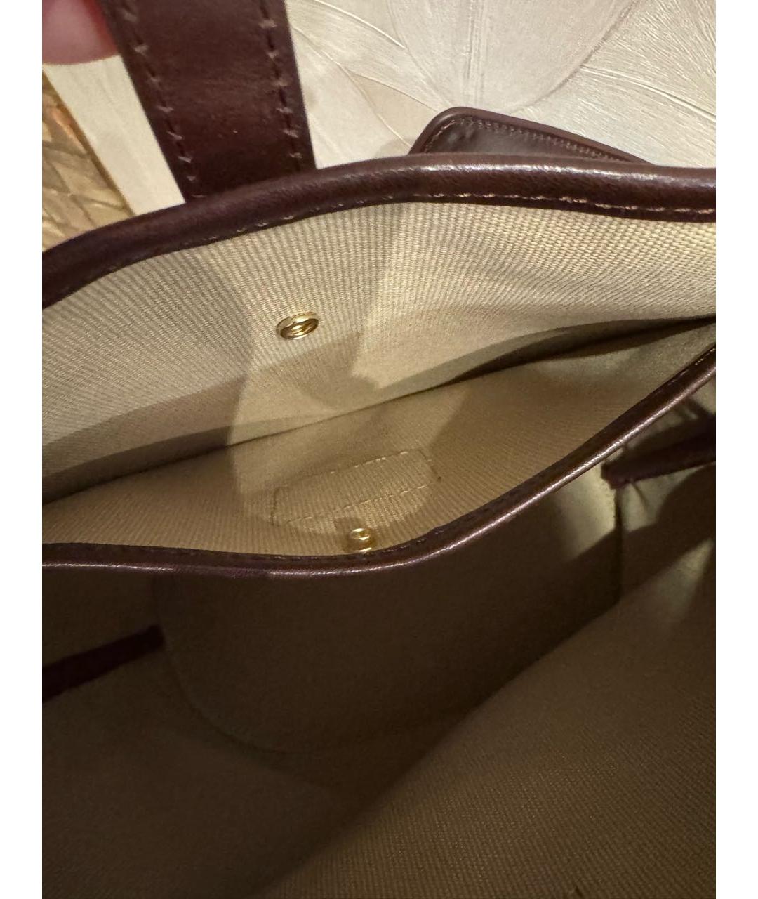 WEEKEND MAX MARA Коричневая кожаная сумка через плечо, фото 6