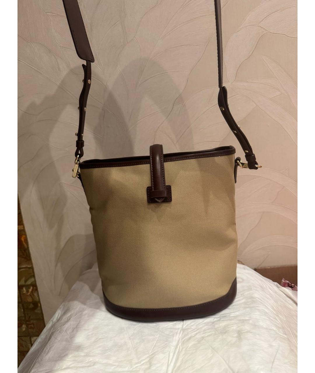 WEEKEND MAX MARA Коричневая кожаная сумка через плечо, фото 7