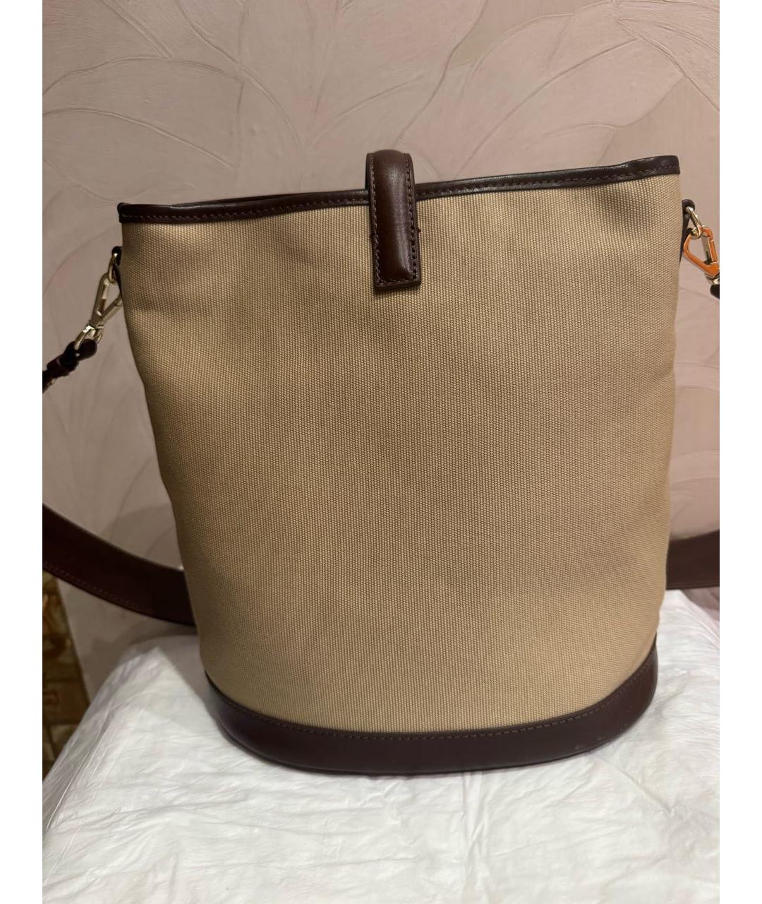 WEEKEND MAX MARA Коричневая кожаная сумка через плечо, фото 3