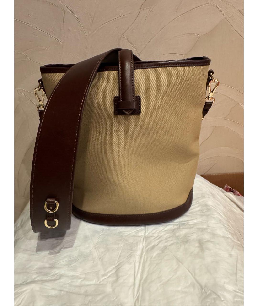 WEEKEND MAX MARA Коричневая кожаная сумка через плечо, фото 9