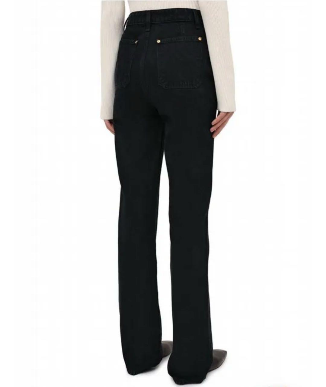 KHAITE Черные хлопковые прямые джинсы, фото 3