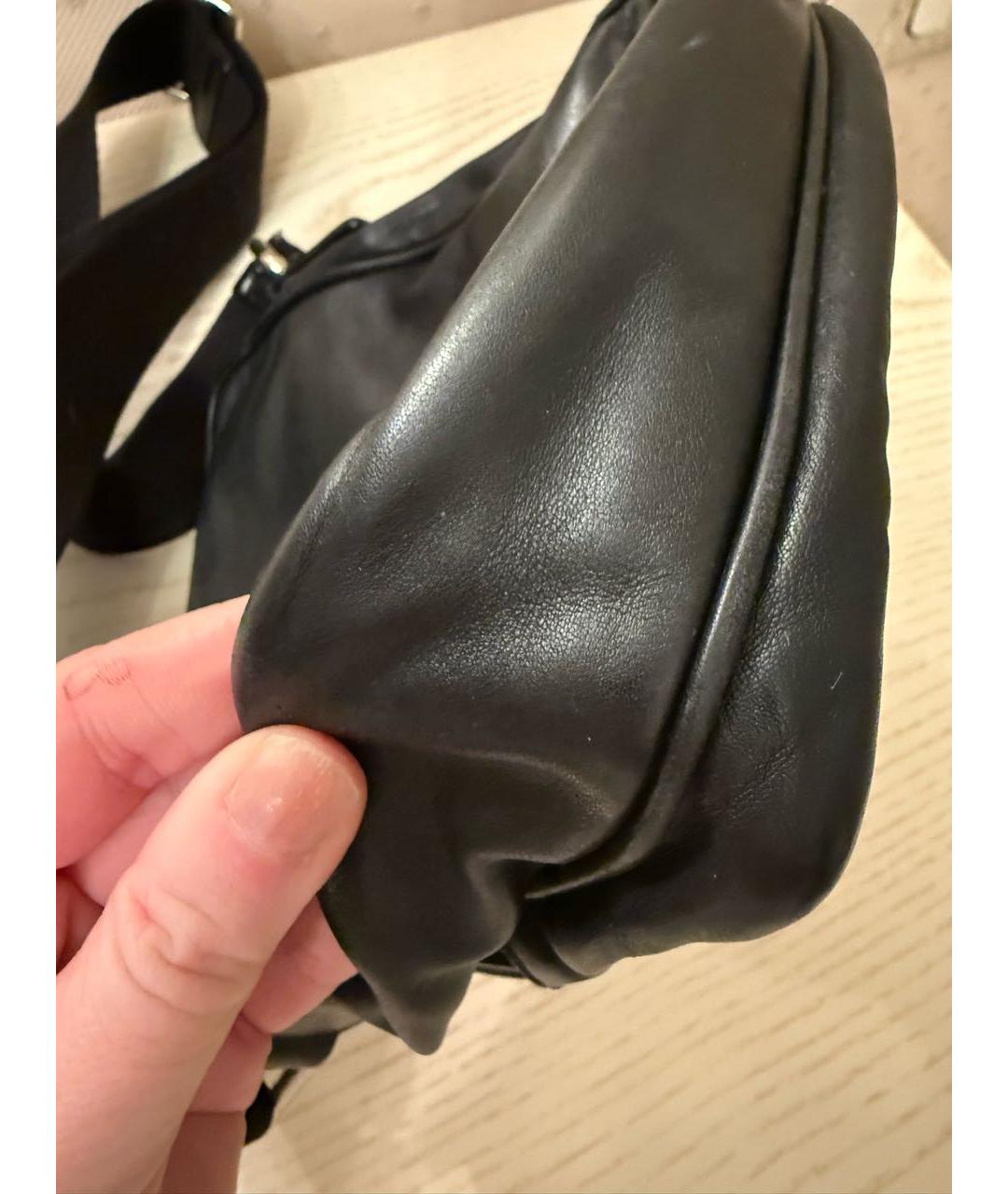 DOLCE&GABBANA Черная кожаная сумка на плечо, фото 6