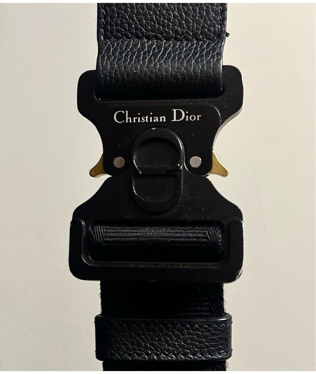 CHRISTIAN DIOR Черная кожаная сумка на плечо, фото 5