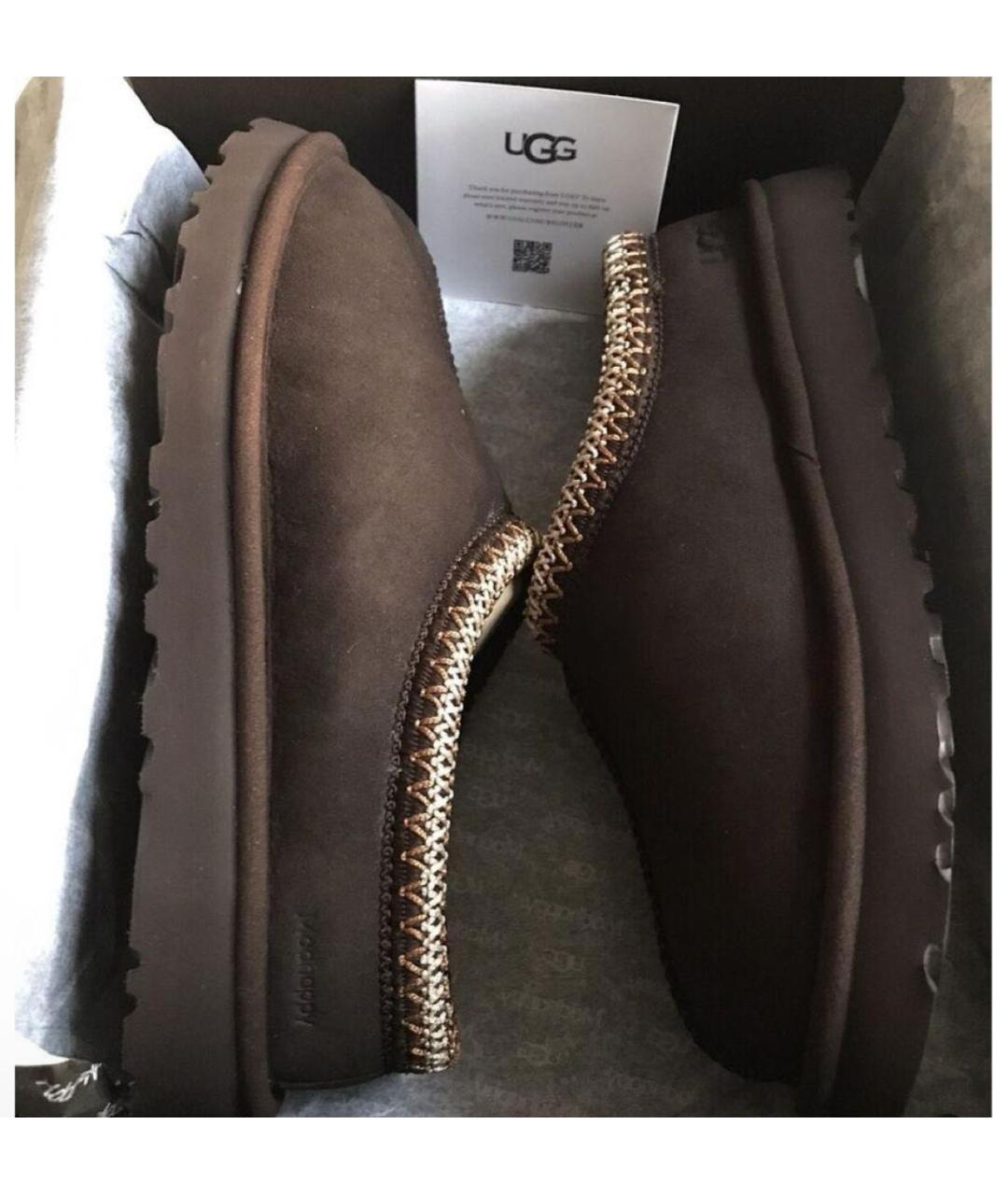 UGG AUSTRALIA Коричневые замшевые мюли, фото 2