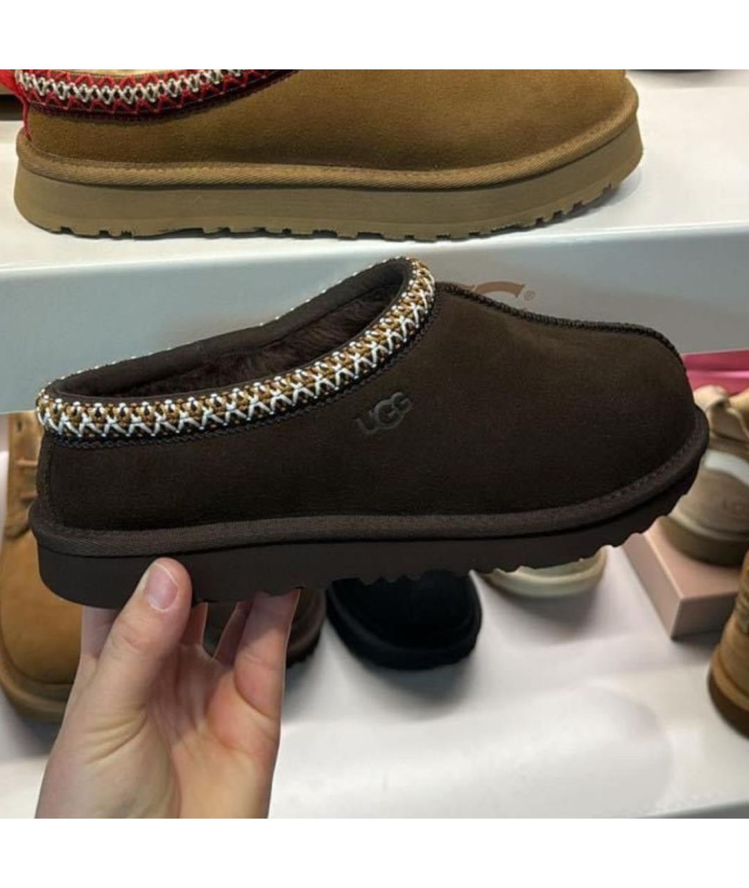 UGG AUSTRALIA Коричневые замшевые мюли, фото 3