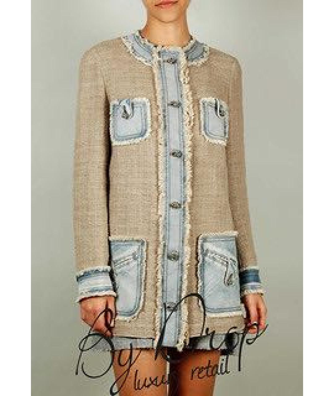 DOLCE&GABBANA Бежевый хлопковый жакет/пиджак, фото 5