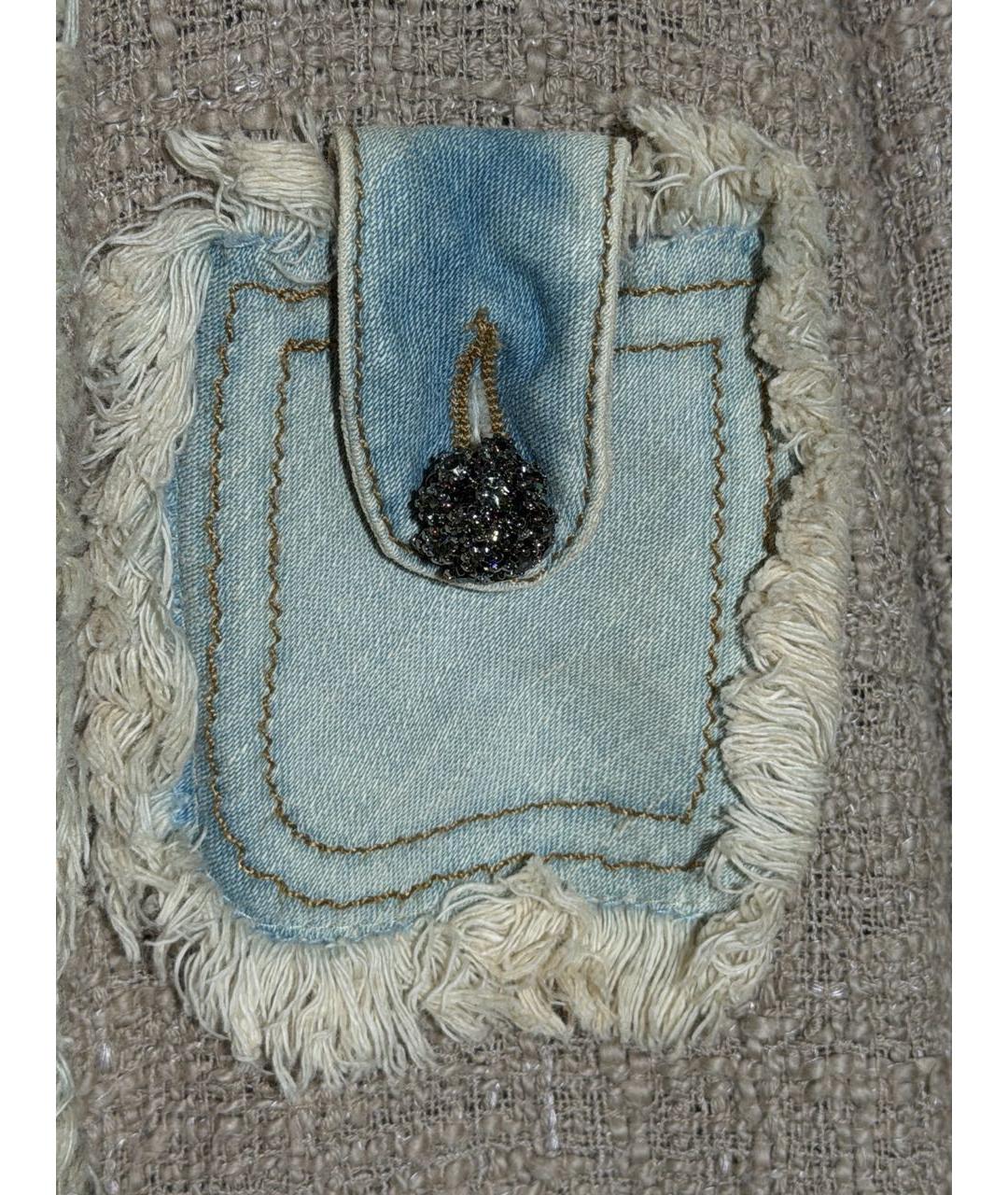 DOLCE&GABBANA Бежевый хлопковый жакет/пиджак, фото 4