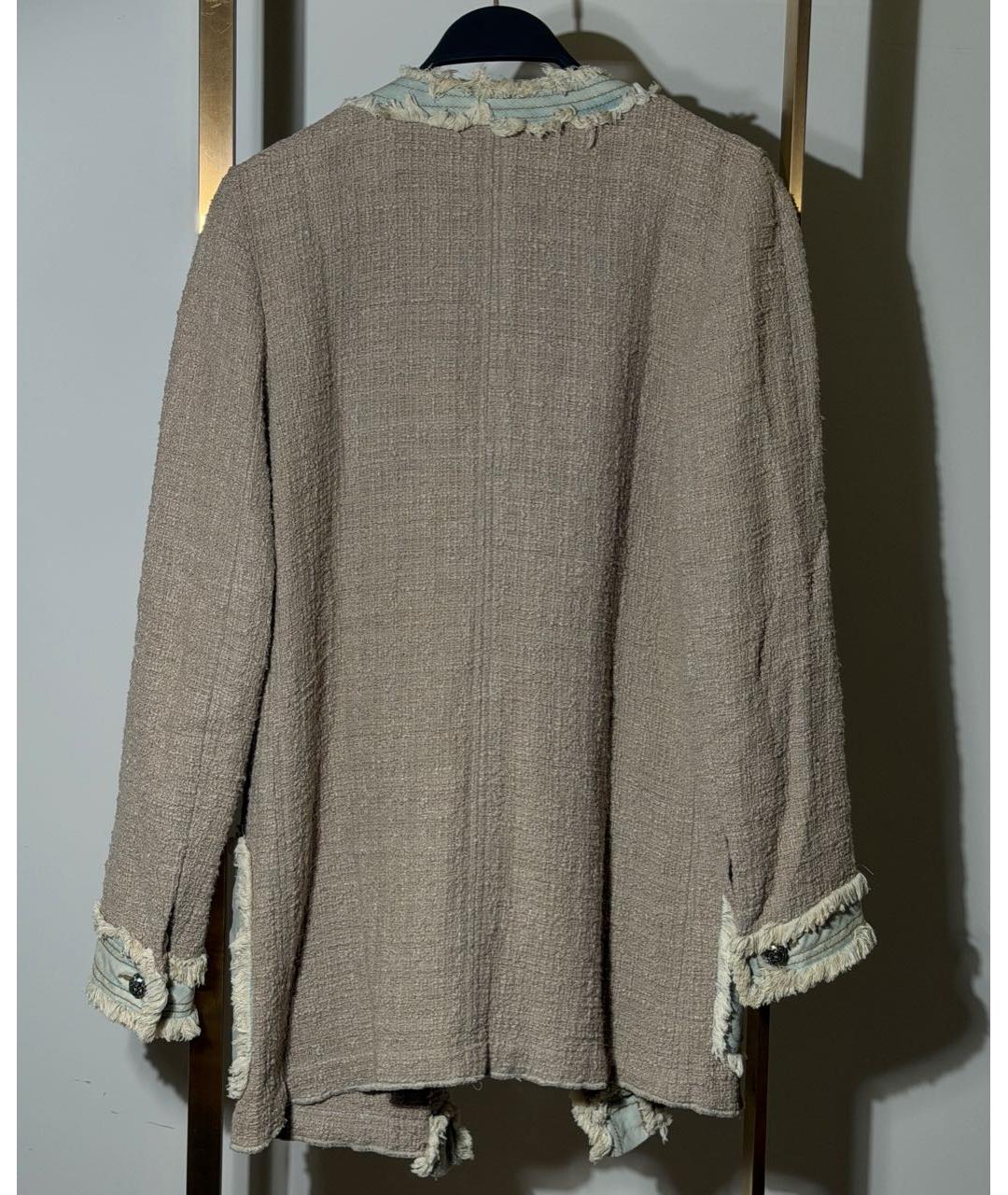 DOLCE&GABBANA Бежевый хлопковый жакет/пиджак, фото 2