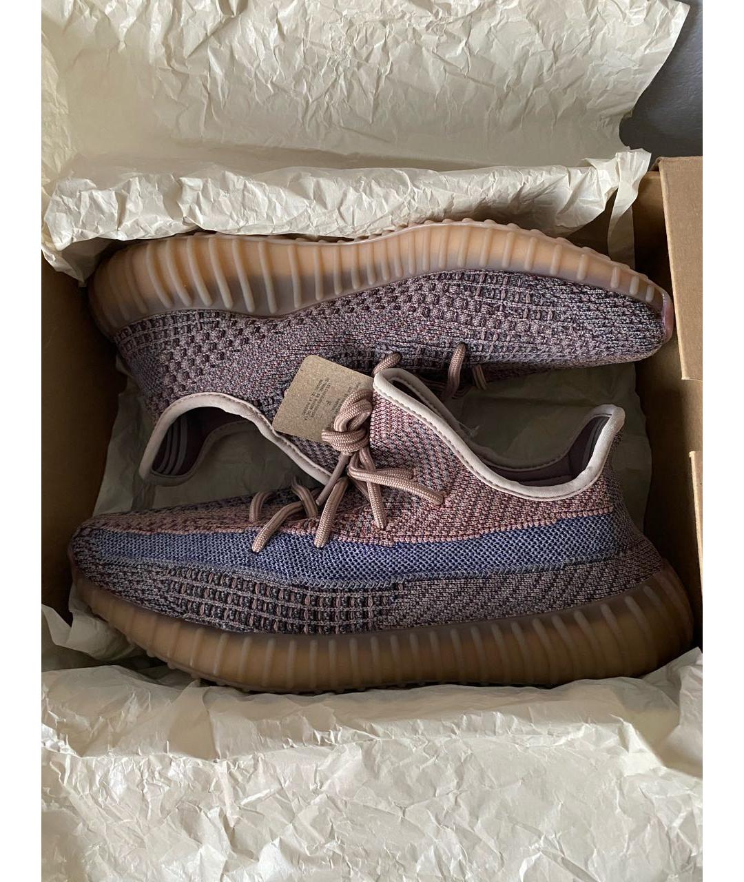 ADIDAS YEEZY Фиолетовые текстильные кроссовки, фото 2