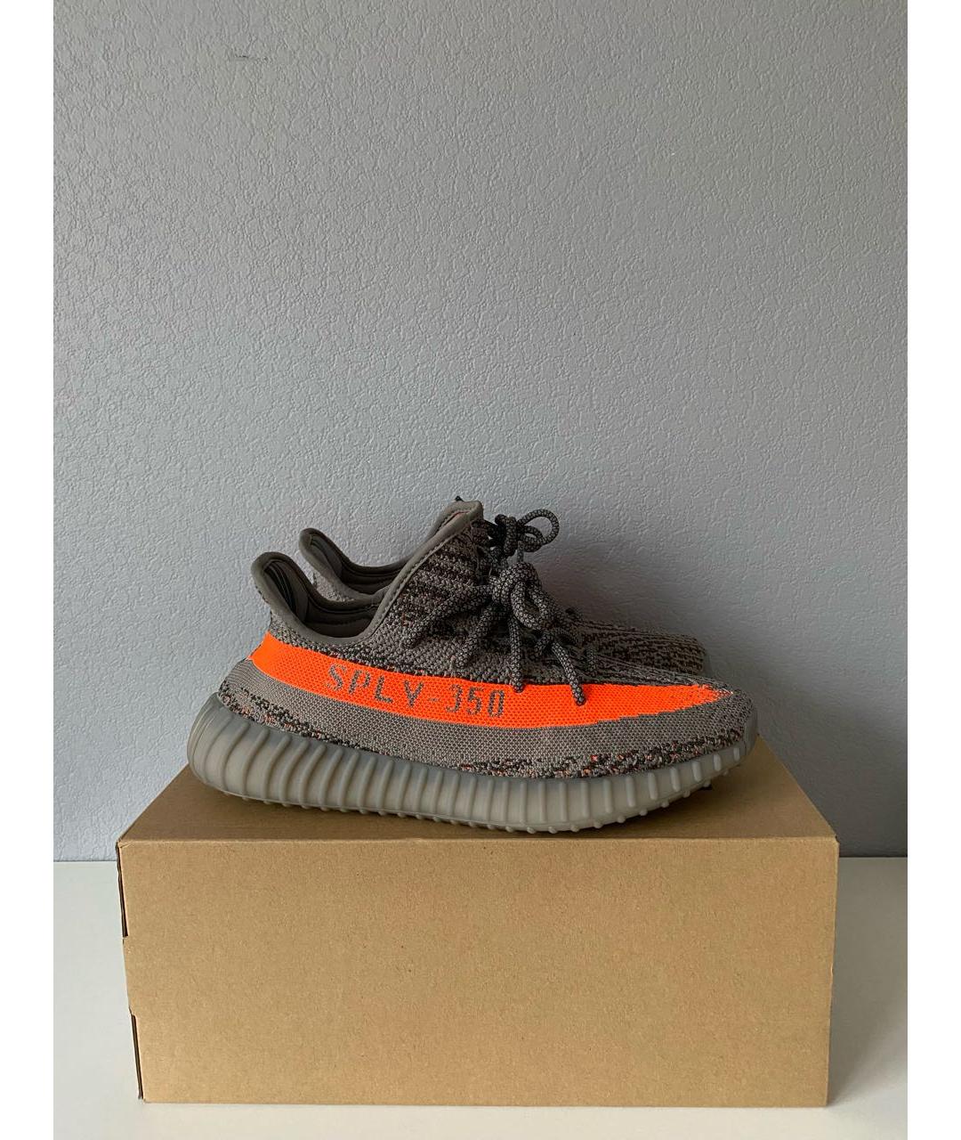 ADIDAS YEEZY Серые текстильные кроссовки, фото 3