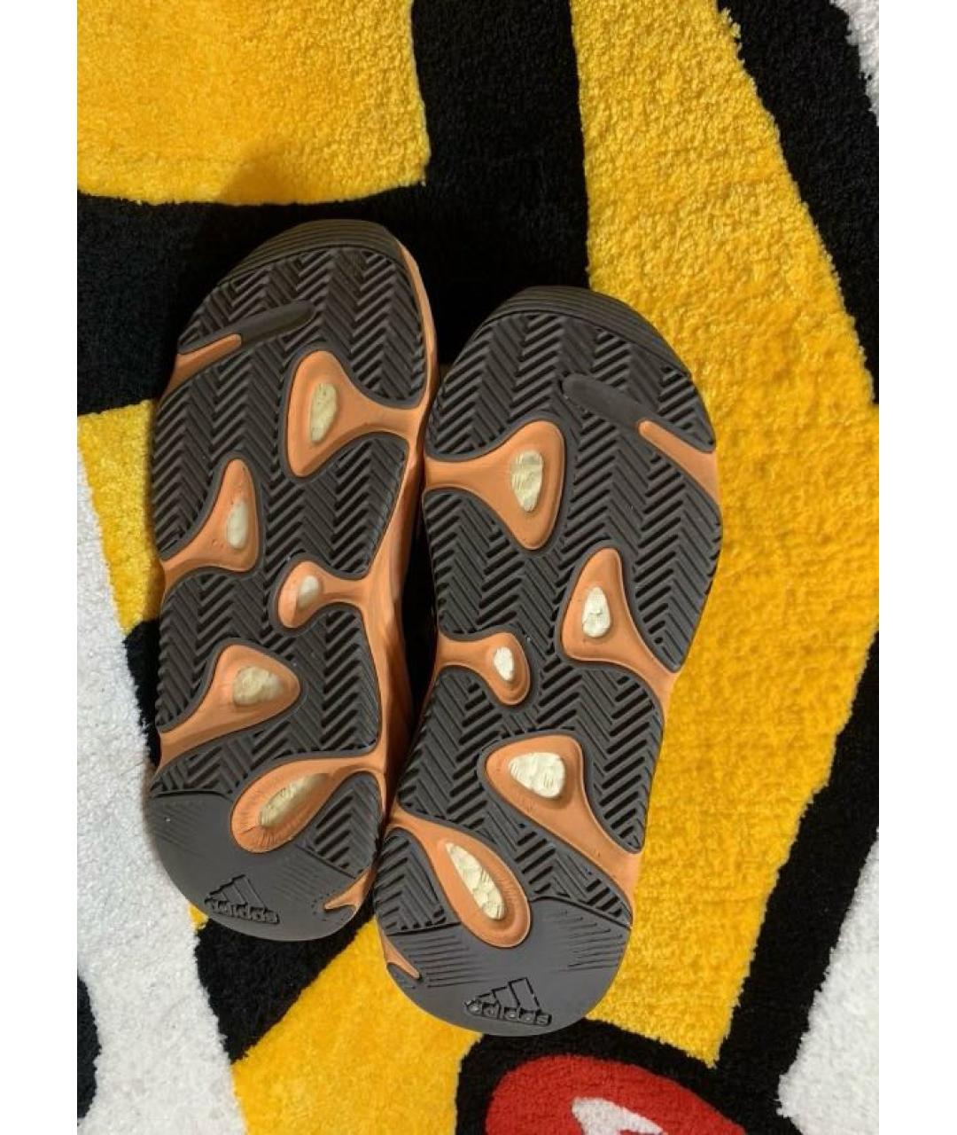 ADIDAS YEEZY Оранжевое текстильные кроссовки, фото 2