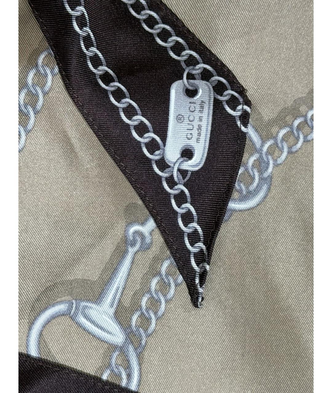 GUCCI Коричневая шелковая блузы, фото 7